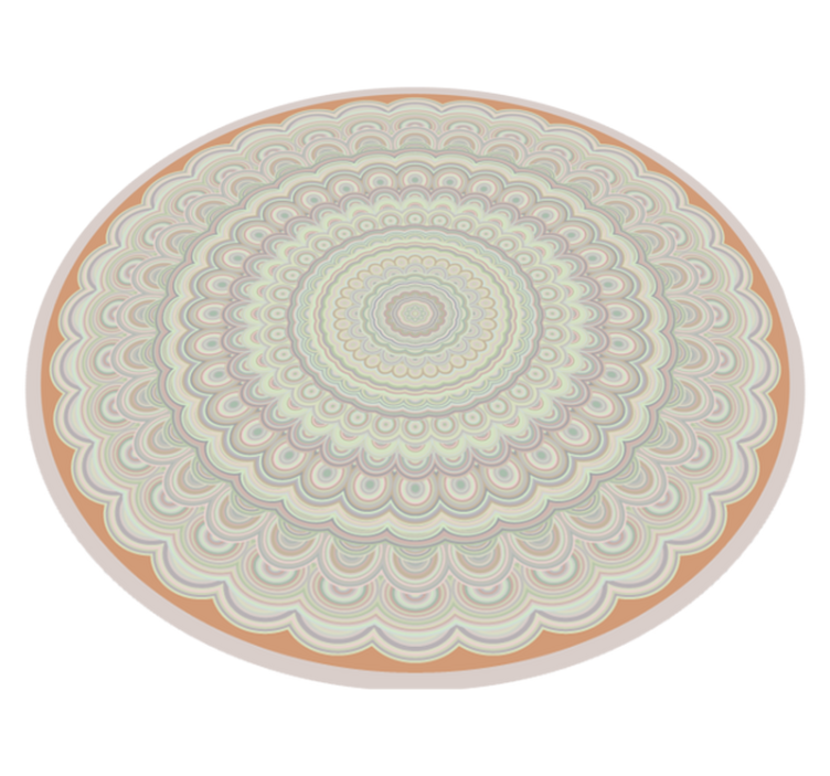 Intricate Circular Pattern mandala rug - TenStickers