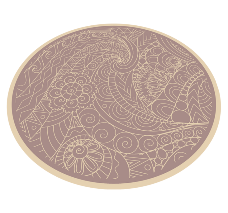 Intricate Circular Motif mandala rug - TenStickers