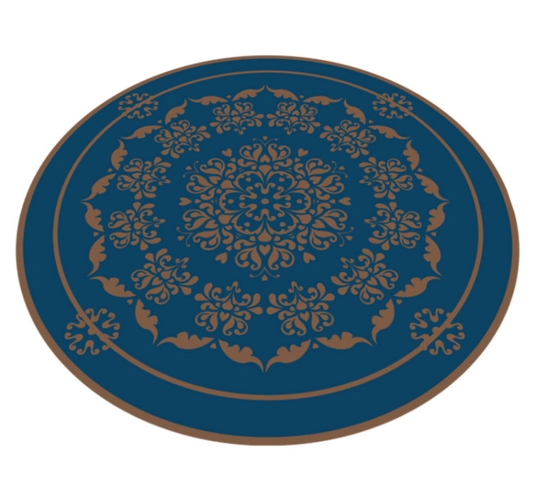 Elegant round pattern mandala rug - TenStickers