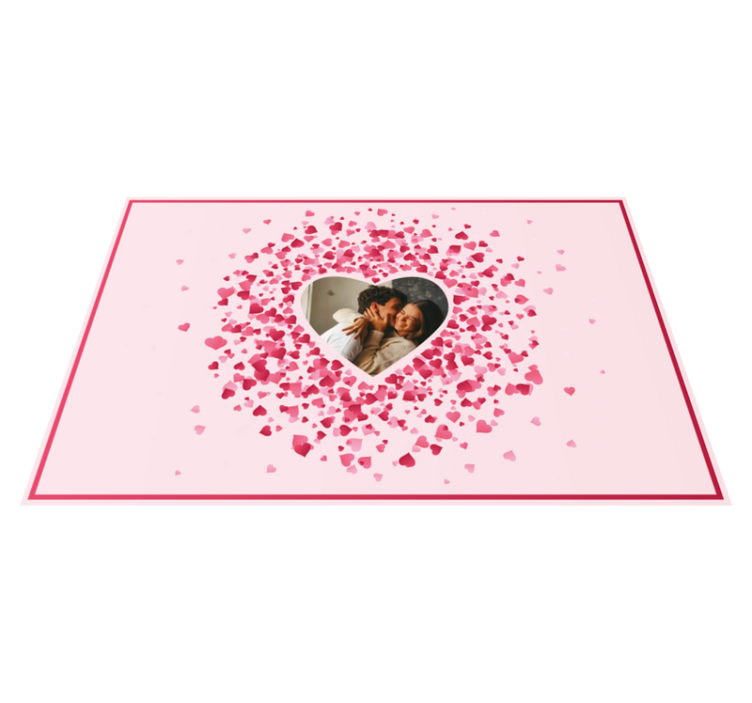 Heart shape with photo bedroom carpet - TenStickers