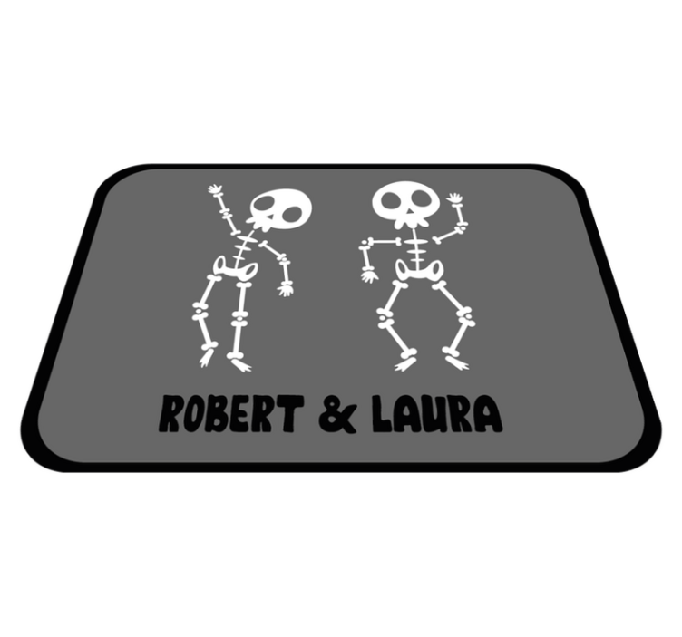 Skeleton Duo custom floor mat - TenStickers