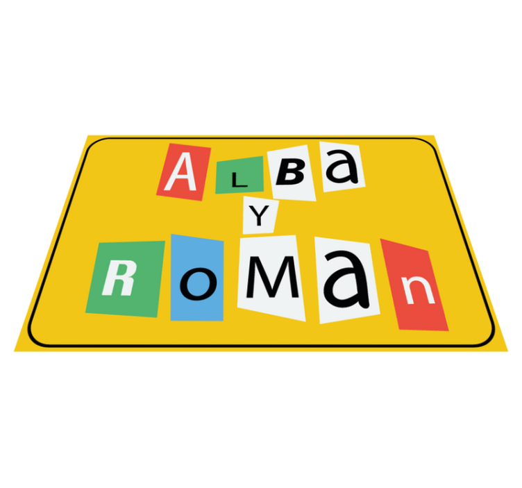 Puzzle pieces for couple custom floor mat - TenStickers