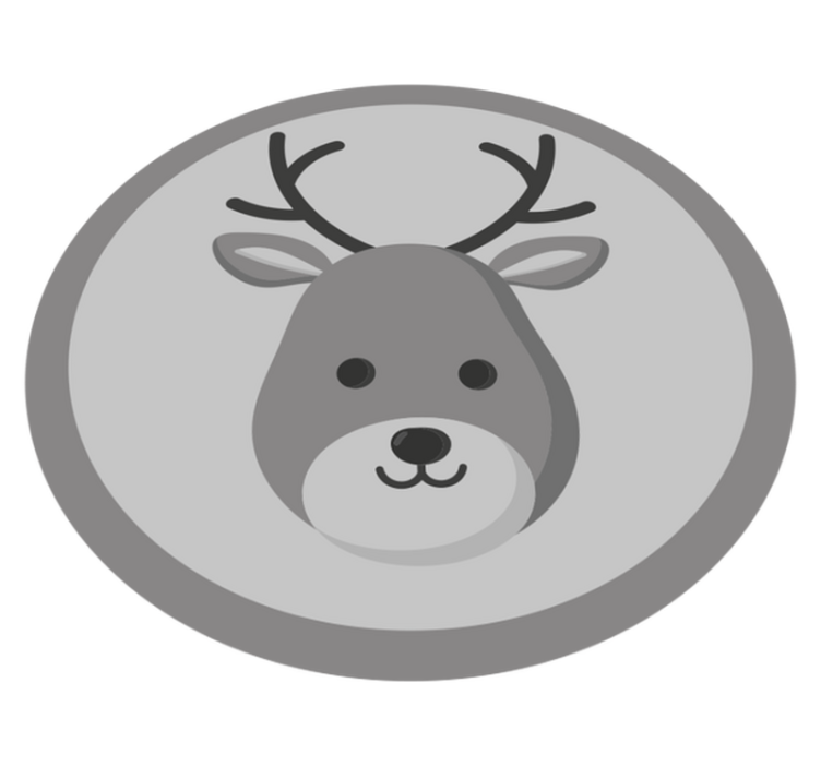 Greey baby deer nursery rug - TenStickers