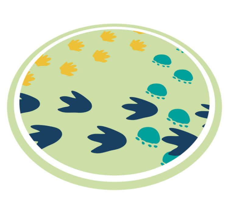 Dinosaur footprints design kids rug - TenStickers