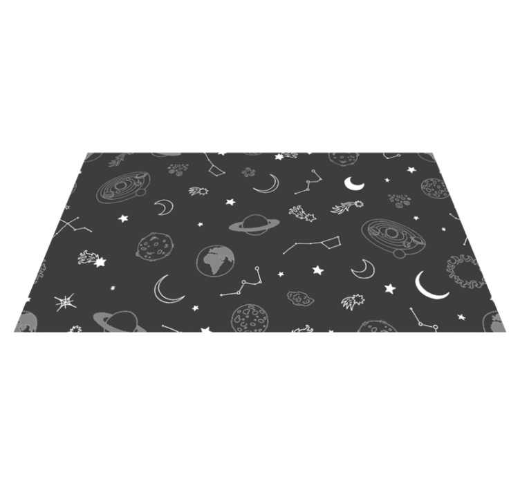 Grey celestial elements star rug - TenStickers