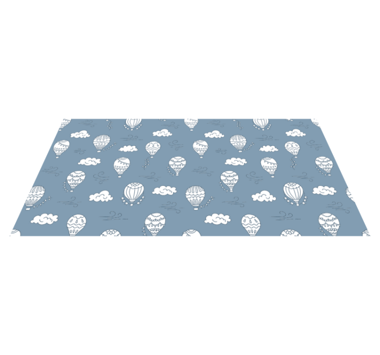 White and blue balloons kids carpet - TenStickers
