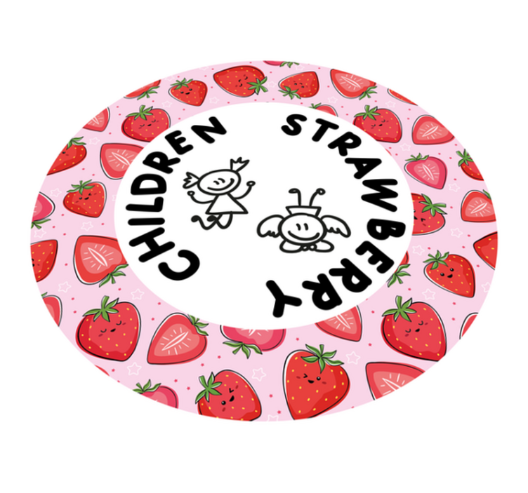 Strawberry and kids kitchen mat - TenStickers