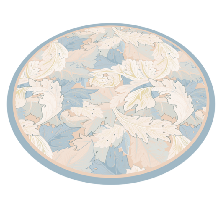 Soft Leaf Pattern floral rug - TenStickers
