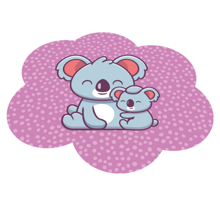 Koala family design kids carpet - TenStickers