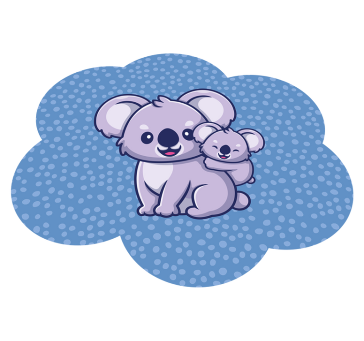 Cute Koala Pair kids carpet - TenStickers