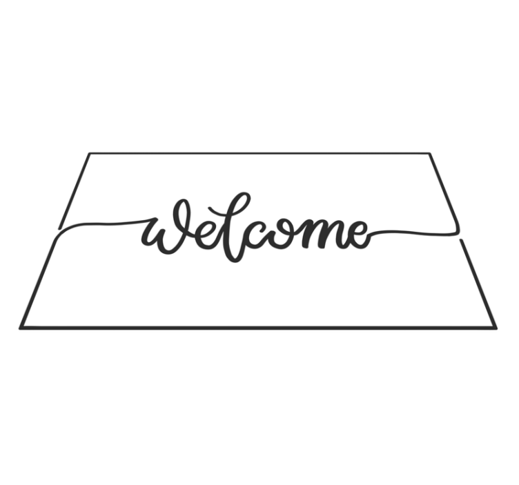 Elegant welcome entrance hall rug - TenStickers