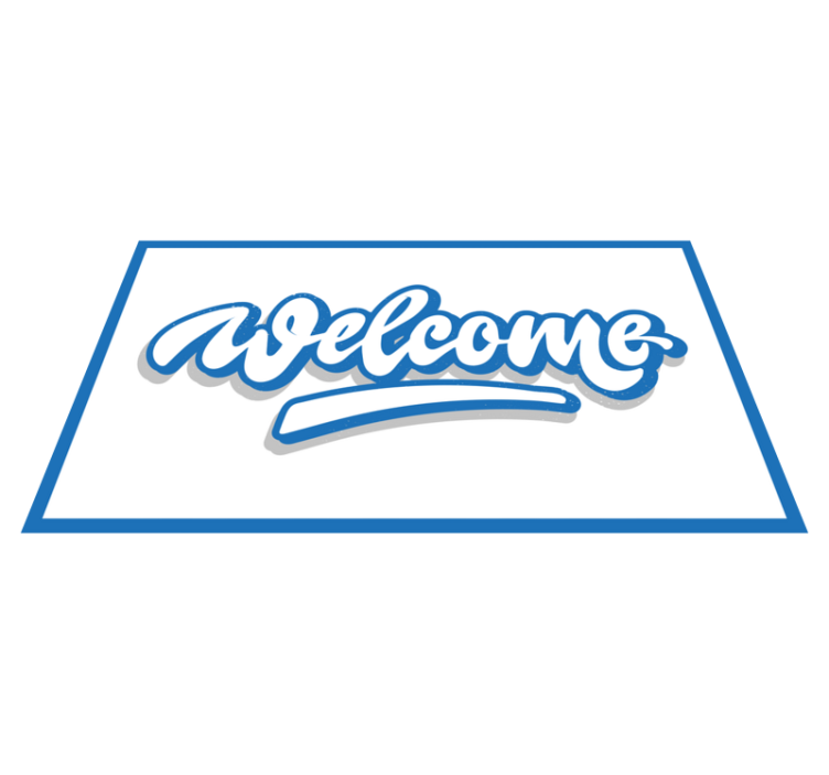 Welcome greeting sign entrance hall rug - TenStickers