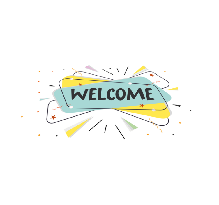 Abstract welcome entrance hall rug - TenStickers