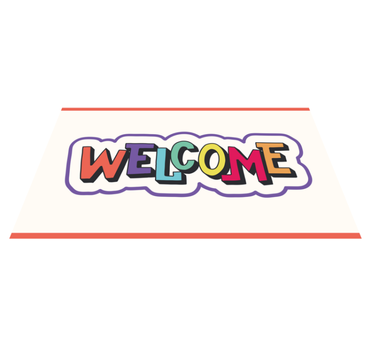 Colorful welcome sign entrance hall rug - TenStickers