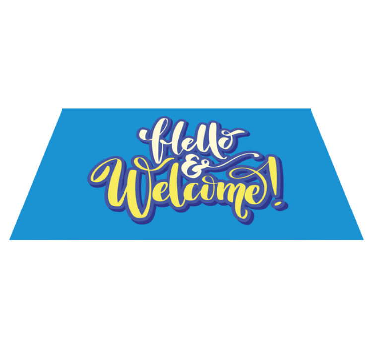 Hello and welcome entrance hall rug - TenStickers
