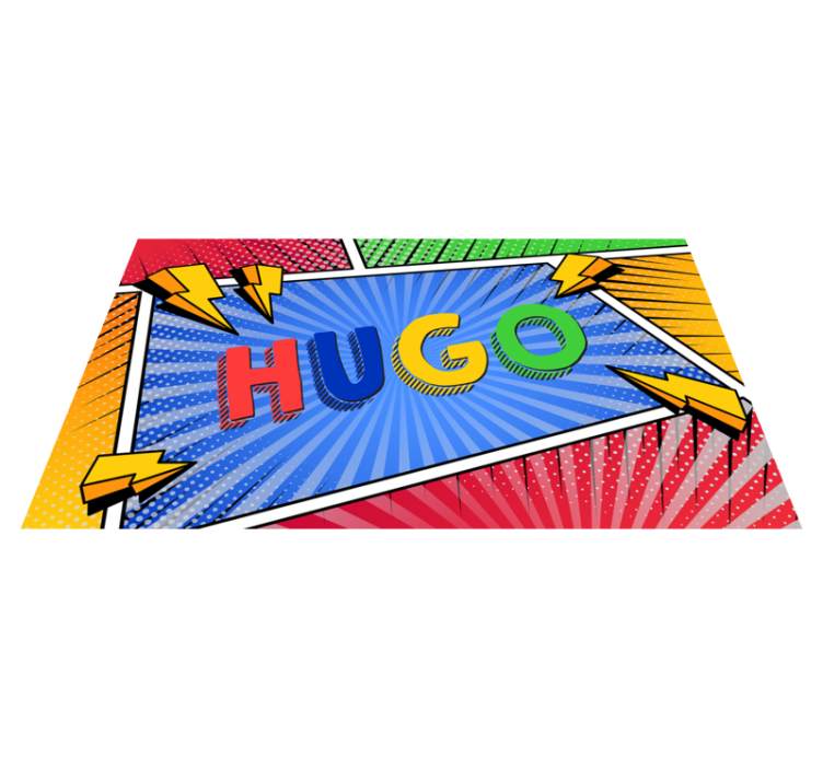 Colorful name with lightings kids rug - TenStickers
