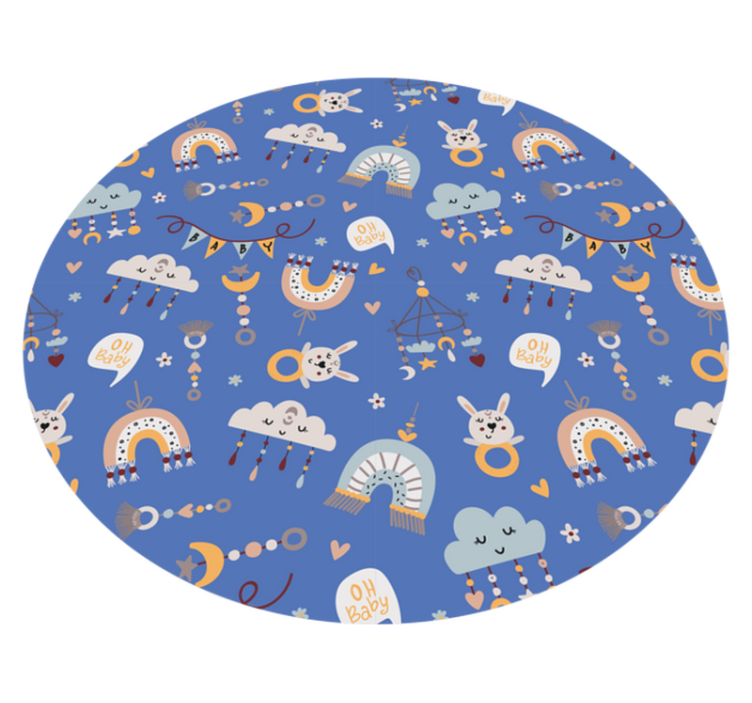 Baby Animal Patterns kids carpet - TenStickers