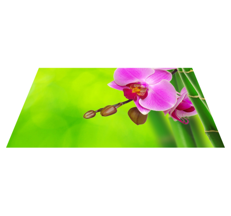 Orchid Blossom Delight floral rug - TenStickers