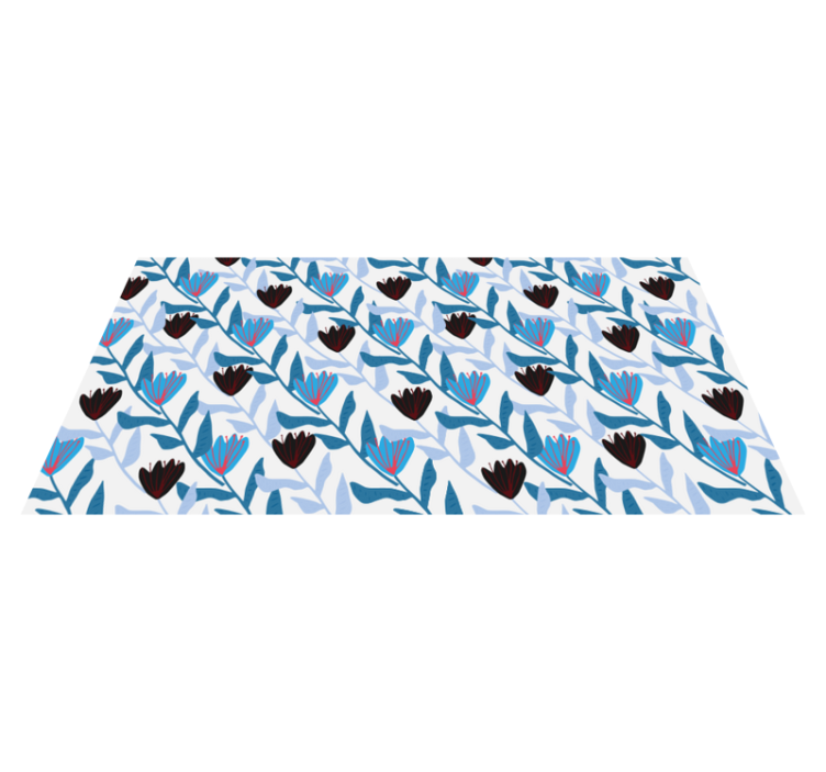 Botanical Leaf Arrangement floral rug - TenStickers