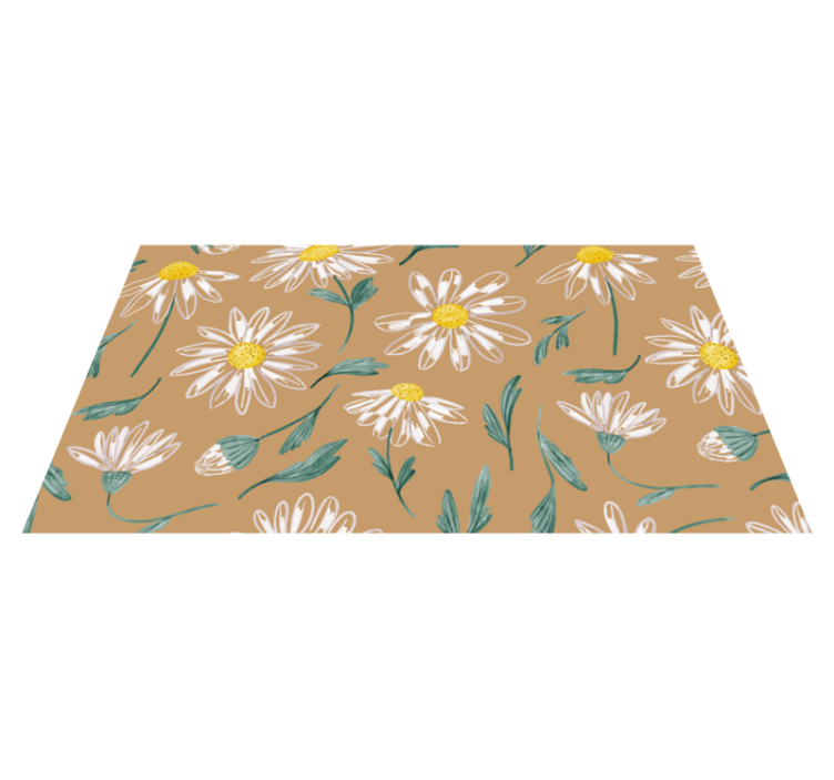 Daisy Blossom Motif floral rug - TenStickers