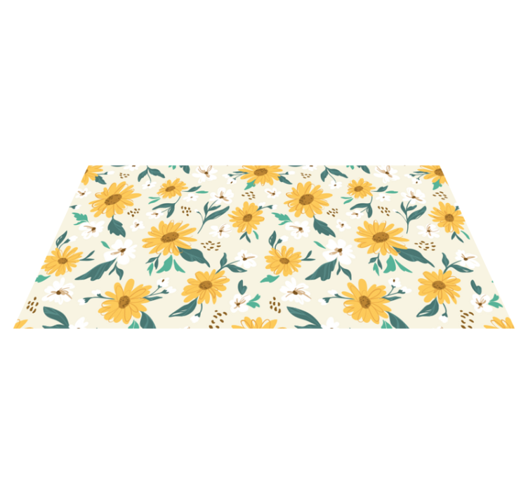 Joyful Botanical Arrangement floral rug - TenStickers