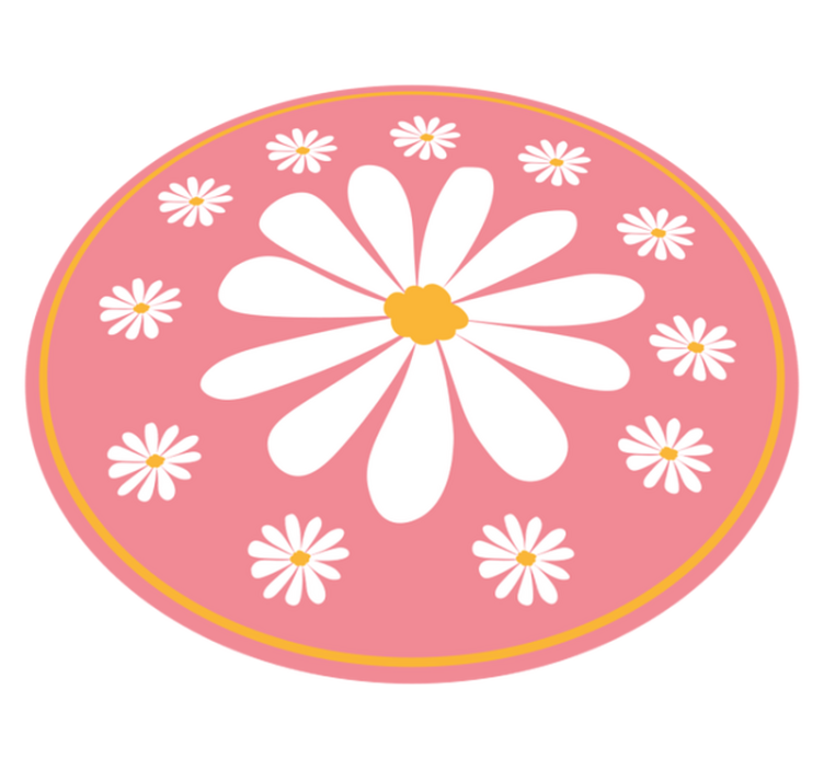 Pink Flower Arrangement floral rug - TenStickers