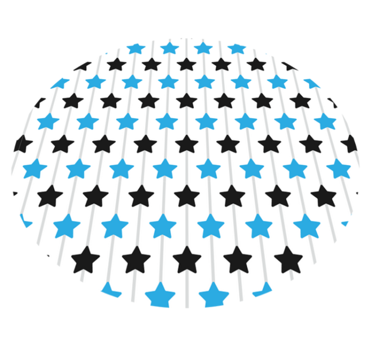 Bold blue shades star rug - TenStickers