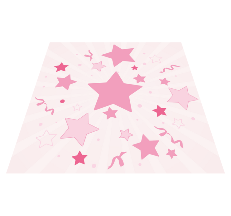Pink festive motif star rug - TenStickers