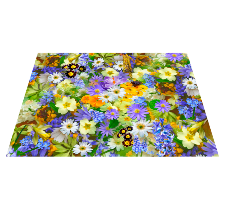Lively Blossom Concept floral rug - TenStickers