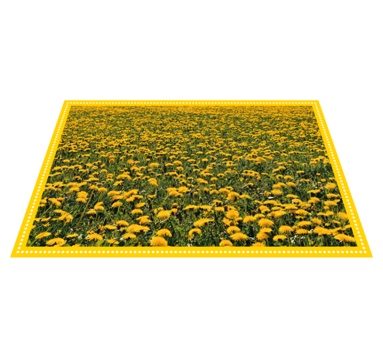 Sunflower field floral rug - TenStickers