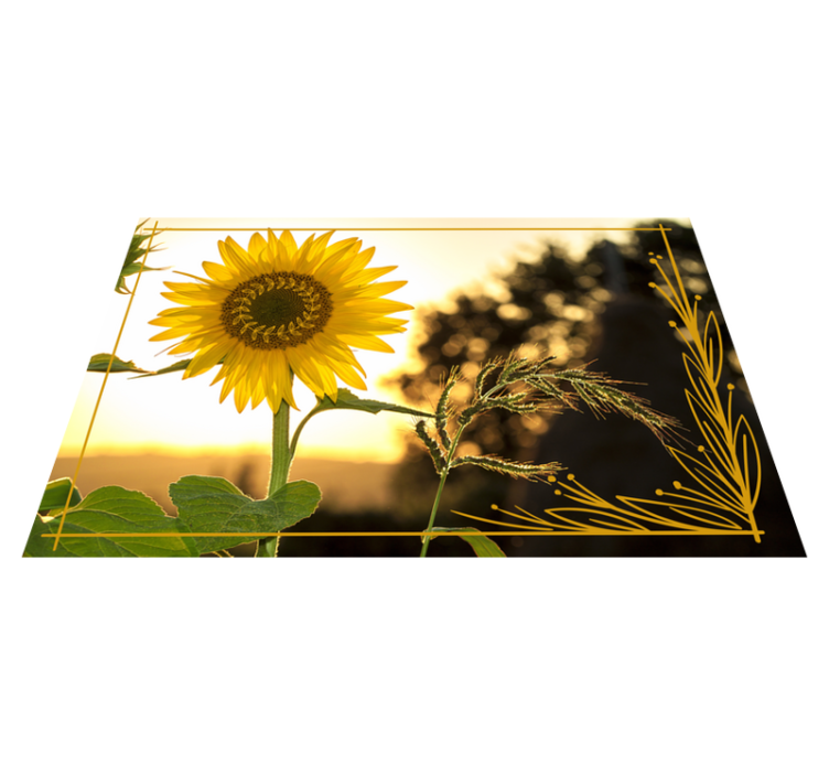 Sunflower Blossom floral rug - TenStickers