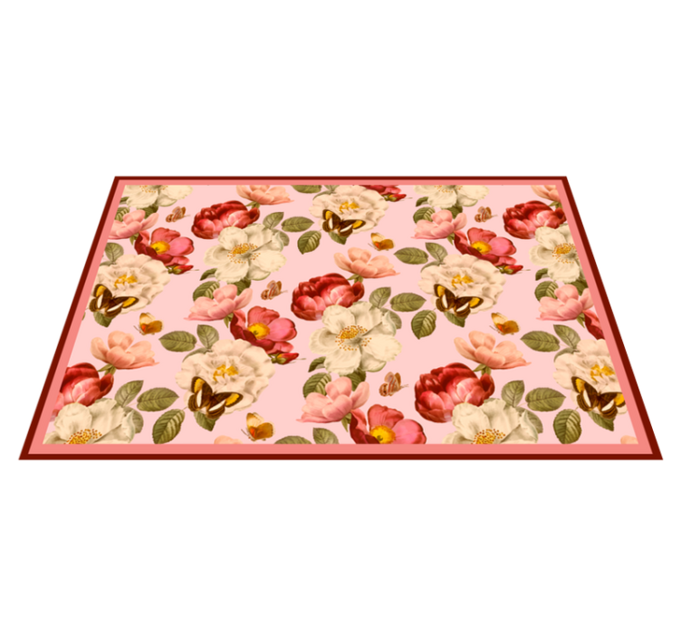 Botanical Blossoming Arrangement floral rug - TenStickers