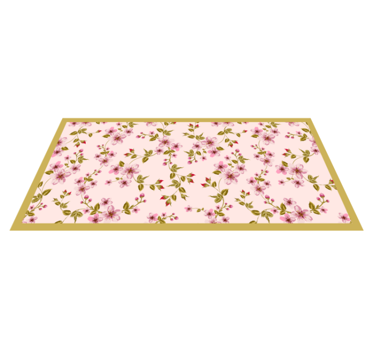 Botanical Bloom Element floral rug - TenStickers