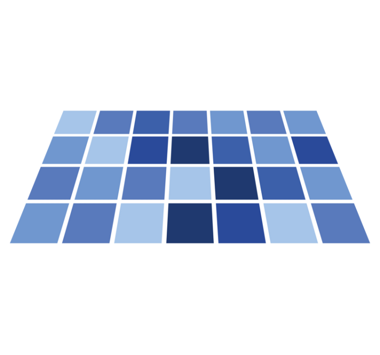 Blue grid pattern bathroom mat - TenStickers