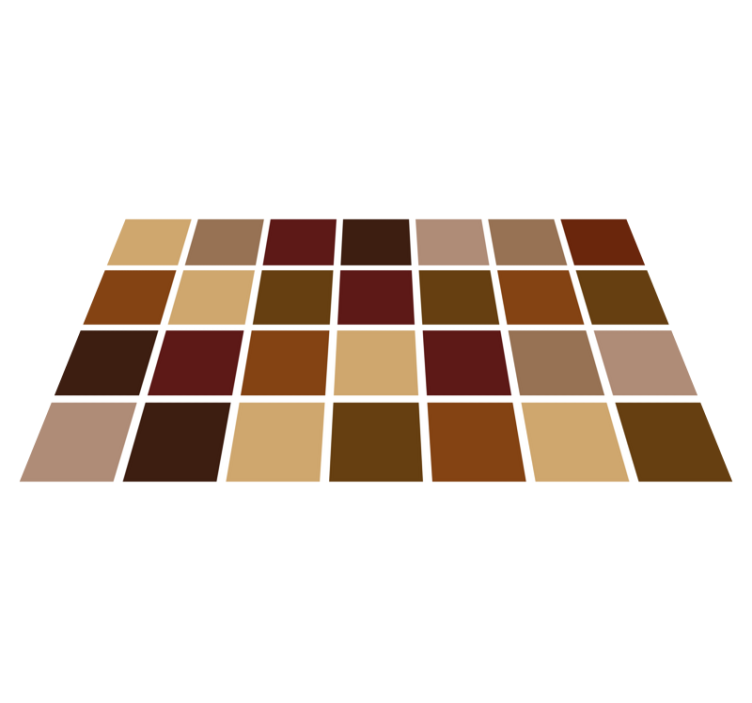Warm colour blocks bathroom mat - TenStickers