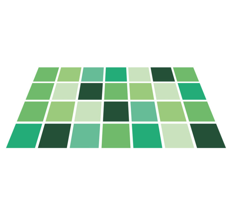 Green Color Blocks bathroom mat - TenStickers