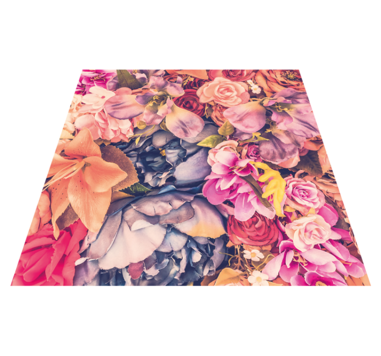 Lively Botanical Component floral rug - TenStickers