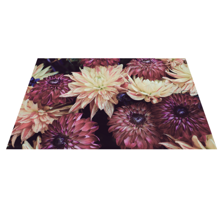 Blooming Dahlia Display floral rug - TenStickers