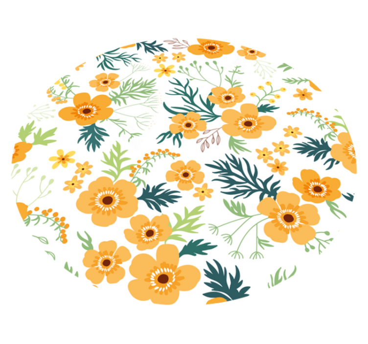 Floral rug with blooming bouquet design - TenStickers