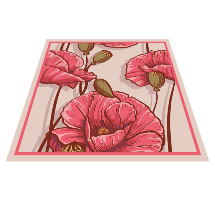 Chic Floral Arrangement floral rug - TenStickers