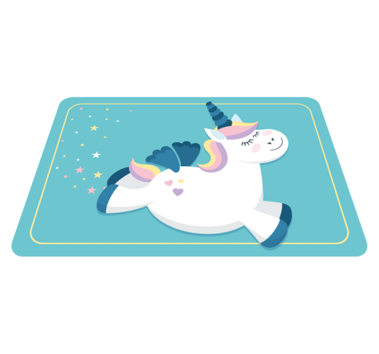 Cute Unicorn Gallop kids carpet - TenStickers