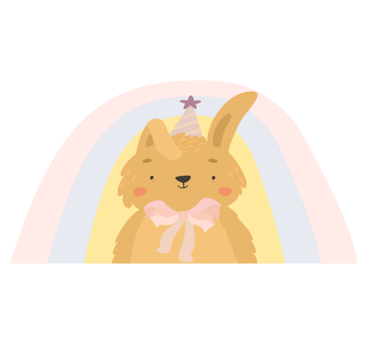 Adorable Bunny Artwork kids carpet - TenStickers