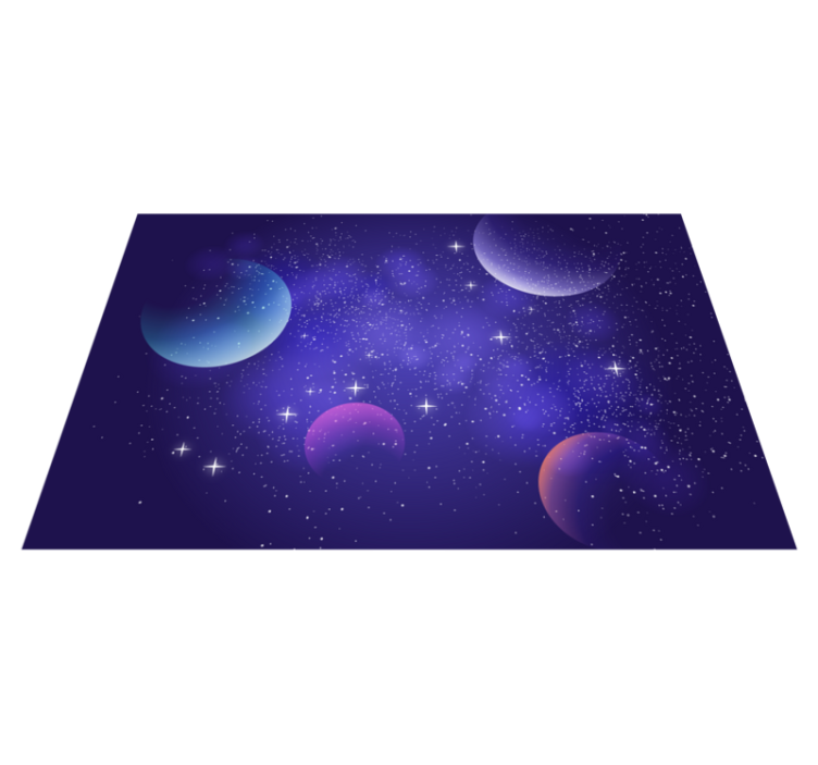 COSMIC SPACE SCENE star rug - TenStickers