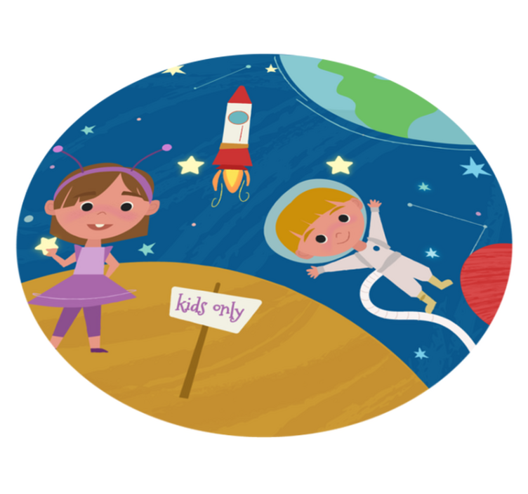 Space Adventure Fun game rug - TenStickers
