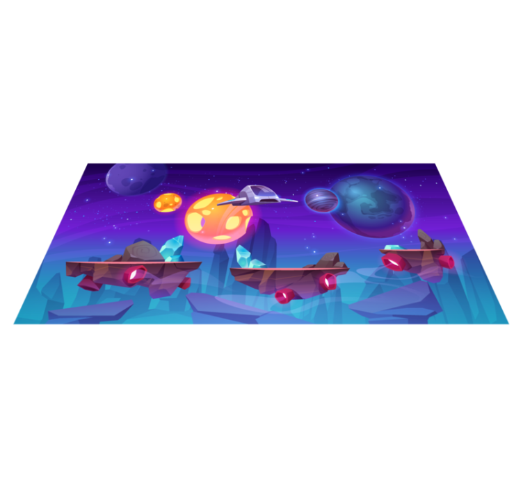 Intergalactic adventure kids rug - TenStickers