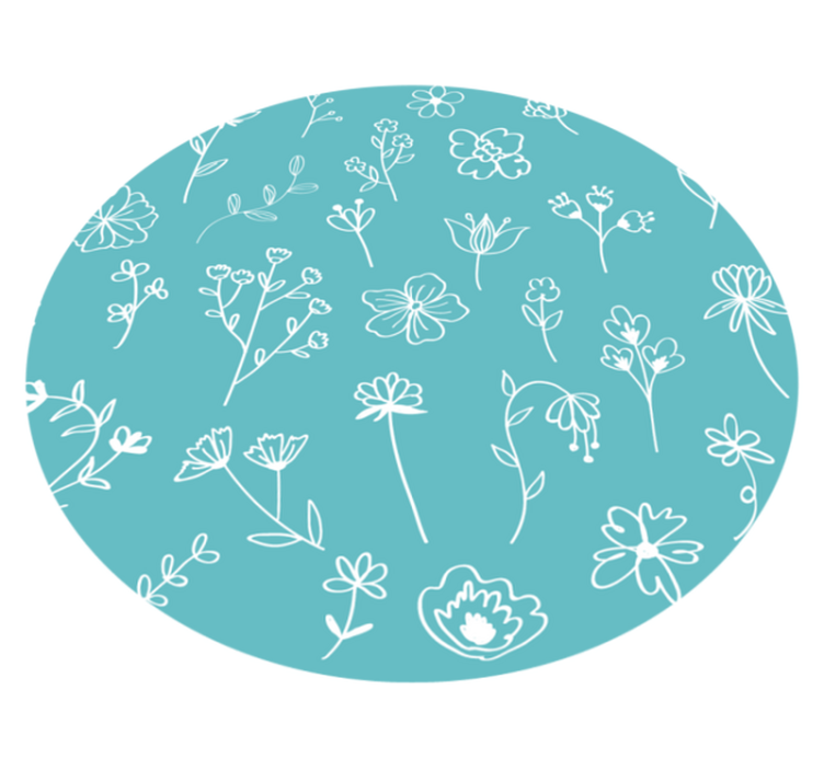 Elegant illustrations floral rug - TenStickers
