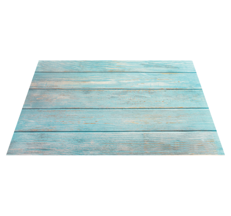 pattern blue wood bathroom flooring - TenStickers
