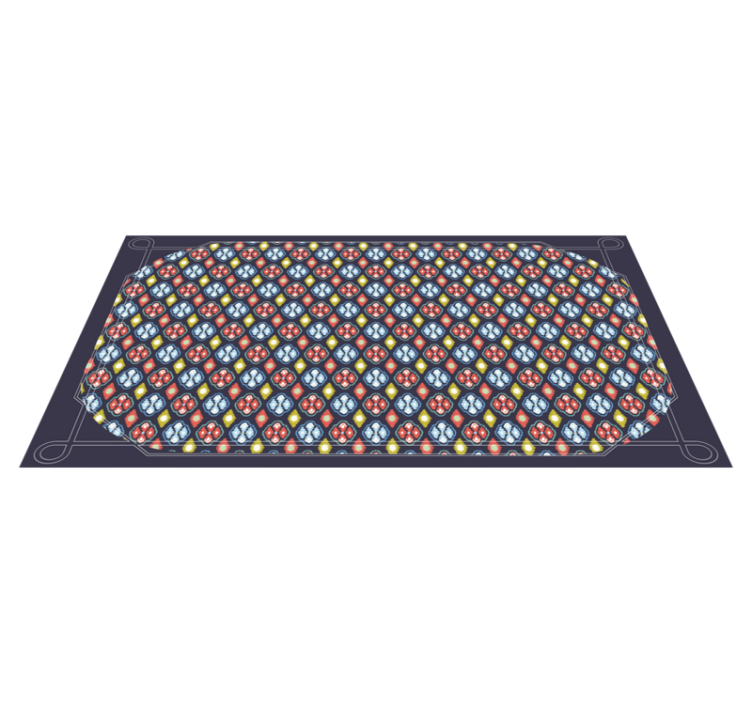 Colorful mosaic composition entrance hall rug - TenStickers