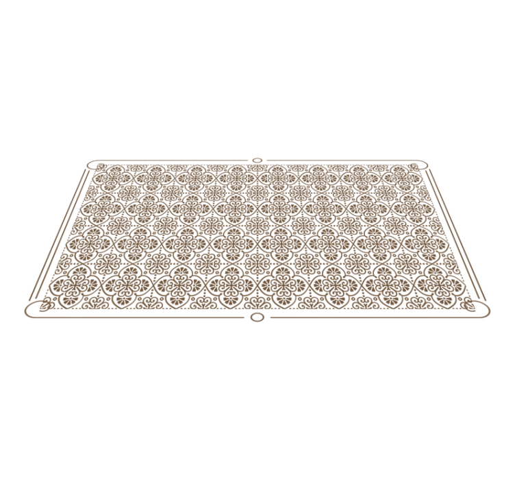 Intricate floral elements tile carpet - TenStickers
