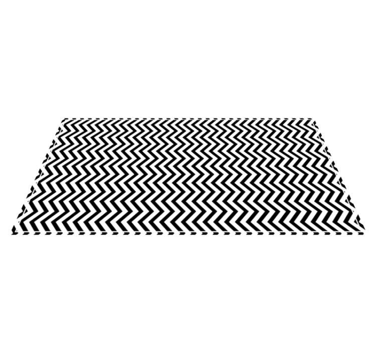 Chevron black and white geometric rug - TenStickers